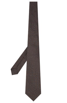 Мужской галстук из шелка и шерсти KITON коричневого цвета по цене 23200 руб., арт. UCRVKLC08G26 | Фото 2 Мужской галстук из шелка и шерсти KITON коричневого цвета, арт. UCRVKLC08G26 | Фото 2
