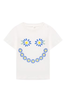 Детский хлопковая футболка STELLA MCCARTNEY белого цвета по цене 3130 руб., арт. 602597/SQJE5 | Фото 1 Детский хлопковая футболка STELLA MCCARTNEY белого цвета, арт. 602597/SQJE5 | Фото 1