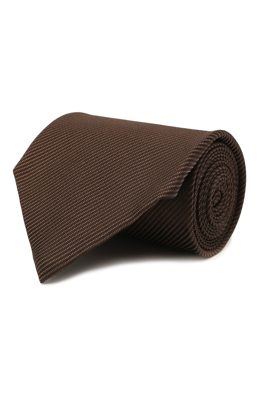 Мужской шелковый галстук TOM FORD темно-коричневого цвета, арт. 2TF05/XTF | Фото 1 (Материал: Текстиль, Шелк; Принт: Без принта)