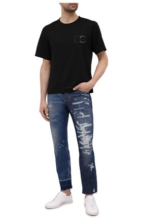 Мужские джинсы DOLCE & GABBANA синего цвета по цене 71600 руб., арт. GYJCCD/G8EM2 | Фото 2 Мужские джинсы DOLCE & GABBANA синего цвета, арт. GYJCCD/G8EM2 | Фото 2