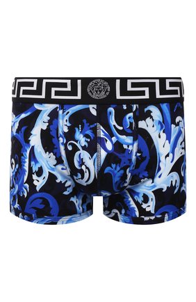 Мужские хлопковые боксеры VERSACE синего цвета по цене 8220 руб., арт. 1000957/1A00997 | Фото 1 Мужские хлопковые боксеры VERSACE синего цвета, арт. 1000957/1A00997 | Фото 1