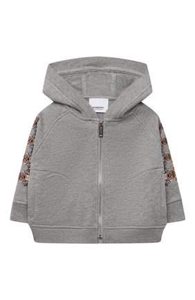 Детский хлопковая толстовка BURBERRY серого цвета по цене 22300 руб., арт. 8041240 | Фото 1 Детский хлопковая толстовка BURBERRY серого цвета, арт. 8041240 | Фото 1