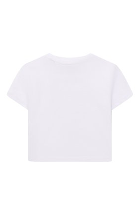 Детский хлопковая футболка BURBERRY белого цвета, арт. 8041053 | Фото 2 (Рукава: Короткие; Материал внешний: Хлопок; Ростовка одежда: 6 мес | 68 см, 12 мес | 80 см, 18 мес | 86 см)