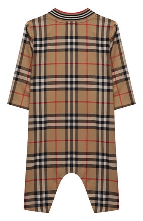 Детский хлопковый комбинезон BURBERRY бежевого цвета по цене 17000 руб., арт. 8042989 | Фото 2 Детский хлопковый комбинезон BURBERRY бежевого цвета, арт. 8042989 | Фото 2