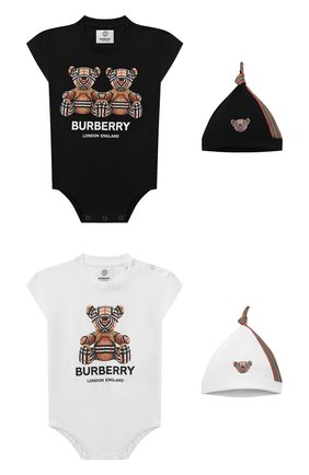 Детское комплект из четырех предметов BURBERRY черно-белого цвета по цене 29800 руб., арт. 8041091 | Фото 1 Детское комплект из четырех предметов BURBERRY черно-белого цвета, арт. 8041091 | Фото 1 (Рукава: Короткие; Ростовка одежда: 0 - 3 мес | 50 - 60 см, 3 мес | 62 см, 6 мес | 68 см, 9 мес | 74 см, 12 мес | 80 см, 18 мес | 86 см)