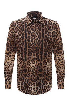 Мужская хлопковая рубашка DOLCE & GABBANA леопардового цвета по цене 66500 руб., арт. G5IY0T/HS5E3 | Фото 1 Мужская хлопковая рубашка DOLCE & GABBANA леопардового цвета, арт. G5IY0T/HS5E3 | Фото 1 (Длина (для топов): Стандартные; Рукава: Длинные; Материал внешний: Хлопок; Стили: Гламурный; Случай: Повседневный; Рубашки М: Regular Fit; Манжеты: На пуговицах; Принт: С принтом; Воротник: Кент)