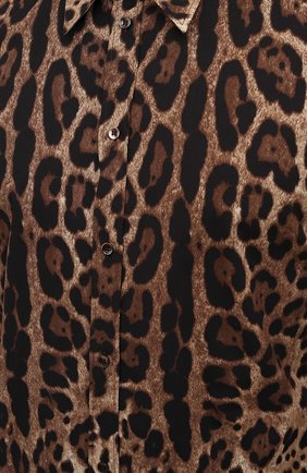 Мужская хлопковая рубашка DOLCE & GABBANA леопардового цвета, арт. G5IY0T/HS5E3 | Фото 5 (Манжеты: На пуговицах; Воротник: Кент; Рукава: Длинные; Стили: Гламурный; Рубашки М: Regular Fit; Случай: Повседневный; Длина (для топов): Стандартные; Принт: С принтом; Материал внешний: Хлопок)