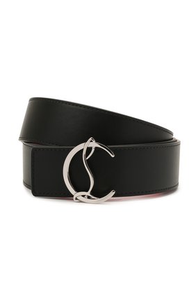 Мужской кожаный ремень CHRISTIAN LOUBOUTIN черного цвета по цене 28800 руб., арт. 1205020/CL L0G0 BELT 40 | Фото 1 Мужской кожаный ремень CHRISTIAN LOUBOUTIN черного цвета, арт. 1205020/CL L0G0 BELT 40 | Фото 1