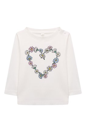 Детский хлопковый лонгслив STELLA MCCARTNEY белого цвета по цене 3525 руб., арт. 602598/SQJF9 | Фото 1 Детский хлопковый лонгслив STELLA MCCARTNEY белого цвета, арт. 602598/SQJF9 | Фото 1