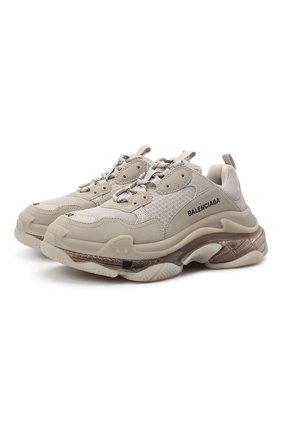 Женские текстильные кроссовки triple s BALENCIAGA светло-бежевого цвета по цене 99500 руб., арт. 544351/W2GA1 | Фото 1 Женские текстильные кроссовки triple s BALENCIAGA светло-бежевого цвета, арт. 544351/W2GA1 | Фото 1
