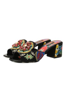 Женские комбинированные мюли keira DOLCE & GABBANA разноцветного цвета по цене 71500 руб., арт. CR0723/AJ747 | Фото 1 Женские комбинированные мюли keira DOLCE & GABBANA разноцветного цвета, арт. CR0723/AJ747 | Фото 1