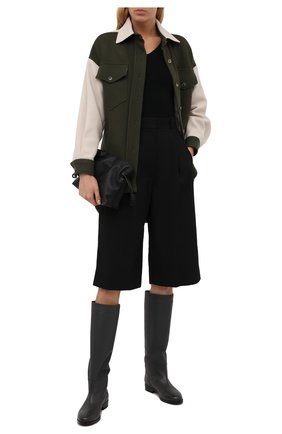 Женские кожаные сапоги KITON темно-серого цвета по цене 120500 руб., арт. D52801X04R81 | Фото 2 Женские кожаные сапоги KITON темно-серого цвета, арт. D52801X04R81 | Фото 2 (Материал внутренний: Натуральная кожа; Каблук тип: Устойчивый; Каблук высота: Низкий)
