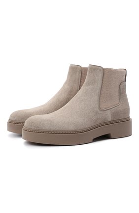 Женские замшевые ботинки SANTONI бежевого цвета по цене 48400 руб., арт. WTHW58932BEINHMHE90 | Фото 1 Женские замшевые ботинки SANTONI бежевого цвета, арт. WTHW58932BEINHMHE90 | Фото 1 (Каблук высота: Низкий; Материал внутренний: Натуральная кожа; Подошва: Платформа; Женское Кросс-КТ: Челси-ботинки; Материал внешний: Замша, Кожа)