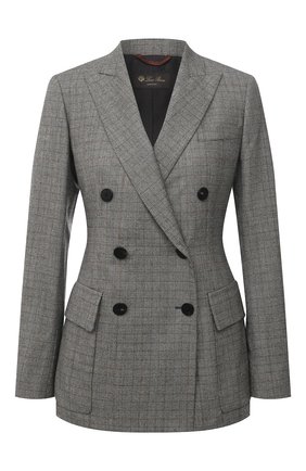 Женский шерстяной жакет LORO PIANA серого цвета по цене 261000 руб., арт. FAL9282 | Фото 1 Женский шерстяной жакет LORO PIANA серого цвета, арт. FAL9282 | Фото 1 (Материал внешний: Шерсть; Материал подклада: Шелк; Длина (для топов): Стандартные; Рукава: Длинные; Стили: Кэжуэл; Случай: Формальный; Женское Кросс-КТ: Жакет-одежда)