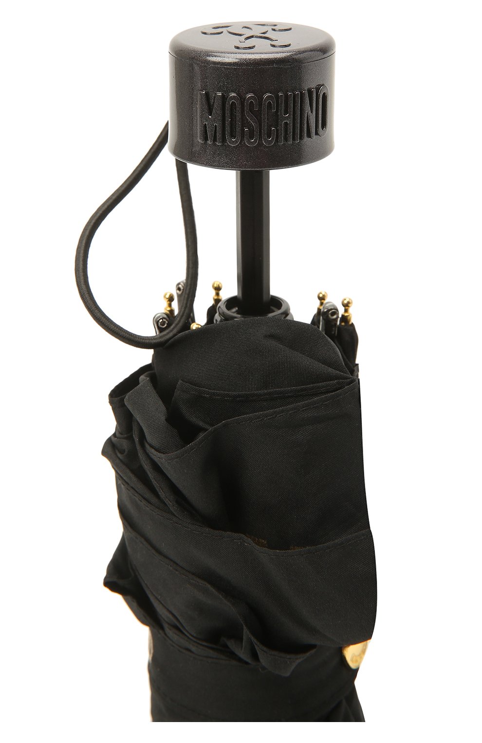 Женский складной зонт MOSCHINO золотого цвета, арт. 8900-SUPERMINI | Фото 5 (Материал: Текстиль, Синтетический материал, Металл)