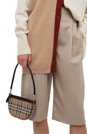 Женская сумка olympia small BURBERRY бежевого цвета, арт. 8043405 | Фото 2 (Сумки-технические: Сумки top-handle; Размер: small; Материал: Текстиль)