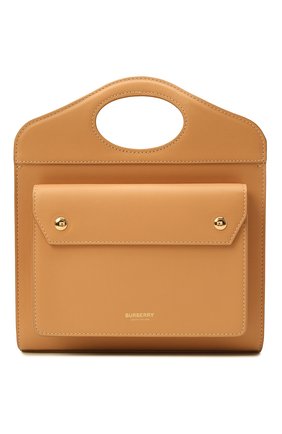 Женская сумка pocket bag medium BURBERRY бежевого цвета, арт. 8043105 | Фото 1 (Материал: Натуральная кожа; Сумки-технические: Сумки top-handle; Ремень/цепочка: На ремешке; Размер: medium)