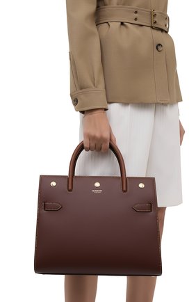 Женская сумка title small BURBERRY коричневого цвета по цене 155000 руб., арт. 8042391 | Фото 2 Женская сумка title small BURBERRY коричневого цвета, арт. 8042391 | Фото 2