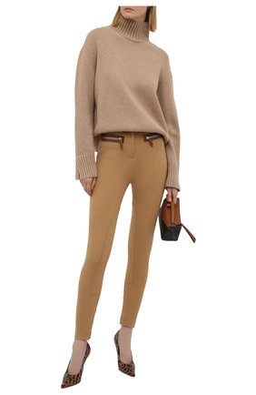 Женские хлопковые брюки BURBERRY бежевого цвета по цене 69100 руб., арт. 8041612 | Фото 2 Женские хлопковые брюки BURBERRY бежевого цвета, арт. 8041612 | Фото 2