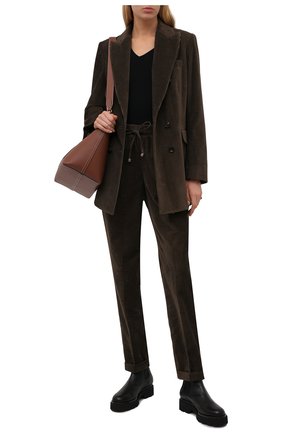 Женские кожаные ботинки KITON черного цвета по цене 89950 руб., арт. D52803X04R81 | Фото 2 Женские кожаные ботинки KITON черного цвета, арт. D52803X04R81 | Фото 2 (Каблук высота: Низкий; Материал внутренний: Натуральная кожа; Женское Кросс-КТ: Челси-ботинки; Подошва: Платформа)