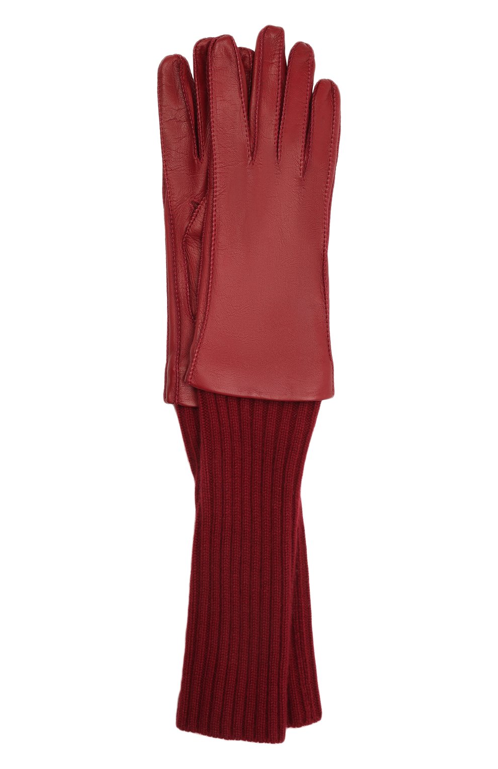 Женские перчатки LORO PIANA бордового цвета, арт. FAL8232 | Фото 1 (Материал: Натуральная кожа)