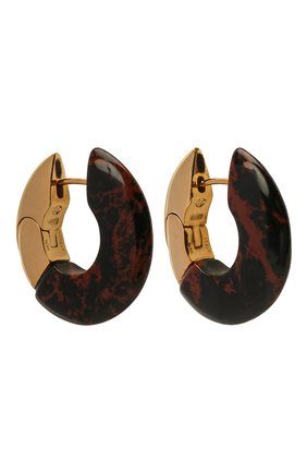 Женские серьги BOTTEGA VENETA коричневого цвета по цене 72100 руб., арт. 657307/V0081 | Фото 3 Женские серьги BOTTEGA VENETA коричневого цвета, арт. 657307/V0081 | Фото 3 (Материал: Серебро)