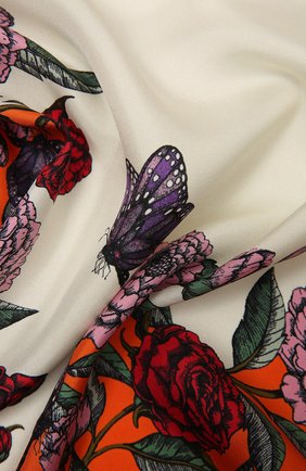 Женский шелковый платок VALENTINO оранжевого цвета по цене 38800 руб., арт. WW2EI114/QSI | Фото 2 Женский шелковый платок VALENTINO оранжевого цвета, арт. WW2EI114/QSI | Фото 2