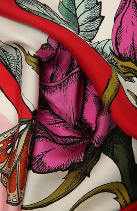 Женский шелковый платок VALENTINO розового цвета, арт. WW2EI114/PRK | Фото 2 (Материал: Текстиль, Шелк; Принт: С принтом)