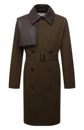 Мужской хлопковый тренч LOEWE хаки цвета по цене 237000 руб., арт. H526Y01W22 | Фото 1 Мужской хлопковый тренч LOEWE хаки цвета, арт. H526Y01W22 | Фото 1