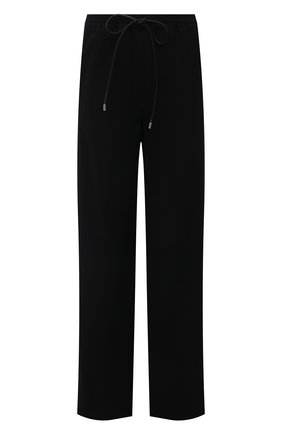 Женские шерстяные брюки LOEWE черного цвета, арт. S359331XD2 | Фото 1 (Длина (брюки, джинсы): Стандартные; Материал внешний: Шерсть; Женское Кросс-КТ: Брюки-одежда; Силуэт Ж (брюки и джинсы): Широкие; Стили: Гламурный)