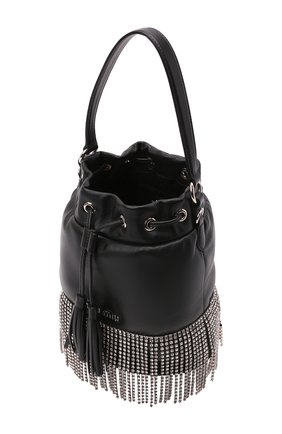 Женская сумка MIU MIU черного цвета, арт. 5BE014-2B6J-F0002-CFM | Фото 4 (Сумки-технические: Сумки top-handle; Материал: Натуральная кожа)