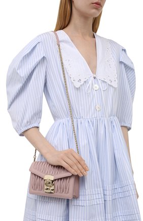 Женская сумка MIU MIU светло-розового цвета по цене 115000 руб., арт. 5BH099-N88-F0D91-CCO | Фото 2 Женская сумка MIU MIU светло-розового цвета, арт. 5BH099-N88-F0D91-CCO | Фото 2