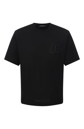 Мужская хлопковая футболка DOLCE & GABBANA черного цвета по цене 42850 руб., арт. G8NB3Z/FU7EQ | Фото 1 Мужская хлопковая футболка DOLCE & GABBANA черного цвета, арт. G8NB3Z/FU7EQ | Фото 1
