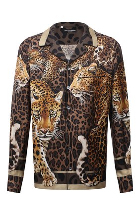 Мужская шелковая сорочка DOLCE & GABBANA леопардового цвета по цене 133500 руб., арт. G5IF1T/FI16H | Фото 1 Мужская шелковая сорочка DOLCE & GABBANA леопардового цвета, арт. G5IF1T/FI16H | Фото 1 (Материал внешний: Шелк; Длина (для топов): Стандартные; Рукава: Длинные; Кросс-КТ: домашняя одежда)
