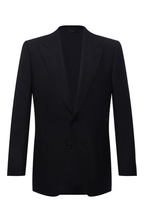 Мужской шерстяной пиджак TOM FORD темно-синего цвета по цене 294000 руб., арт. 211R67/11HA40 | Фото 1 Мужской шерстяной пиджак TOM FORD темно-синего цвета, арт. 211R67/11HA40 | Фото 1