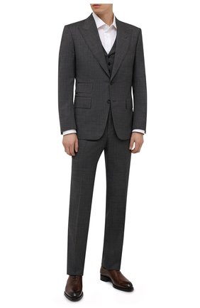 Мужской шерстяной костюм-тройка TOM FORD серого цвета по цене 387000 руб., арт. 211R20/31AL43 | Фото 1 Мужской шерстяной костюм-тройка TOM FORD серого цвета, арт. 211R20/31AL43 | Фото 1