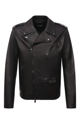 Мужская кожаная куртка DOLCE & GABBANA черного цвета по цене 311000 руб., арт. G9UB1L/GEU47 | Фото 1 Мужская кожаная куртка DOLCE & GABBANA черного цвета, арт. G9UB1L/GEU47 | Фото 1