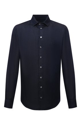 Мужская рубашка GIORGIO ARMANI темно-синего цвета по цене 57450 руб., арт. 6KSC62/SD1HZ | Фото 1 Мужская рубашка GIORGIO ARMANI темно-синего цвета, арт. 6KSC62/SD1HZ | Фото 1 (Рукава: Длинные; Материал внешний: Лиоцелл; Длина (для топов): Стандартные; Случай: Повседневный; Воротник: Кент; Стили: Кэжуэл)