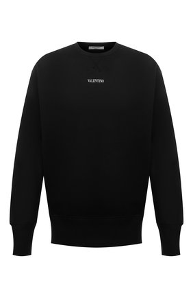 Мужской хлопковый свитшот VALENTINO черного цвета по цене 56300 руб., арт. WV3MF18W7GF | Фото 1 Мужской хлопковый свитшот VALENTINO черного цвета, арт. WV3MF18W7GF | Фото 1 (Материал внешний: Хлопок; Мужское Кросс-КТ: свитшот-одежда; Стили: Кэжуэл)