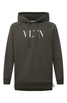 Мужской хлопковое худи VALENTINO хаки цвета по цене 75400 руб., арт. WV3MF18G7GA | Фото 1 Мужской хлопковое худи VALENTINO хаки цвета, арт. WV3MF18G7GA | Фото 1