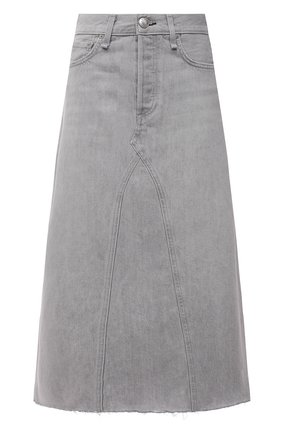 Женская джинсовая юбка RAG&BONE серого цвета по цене 32050 руб., арт. WDD21P1B35W5AN | Фото 1 Женская джинсовая юбка RAG&BONE серого цвета, арт. WDD21P1B35W5AN | Фото 1