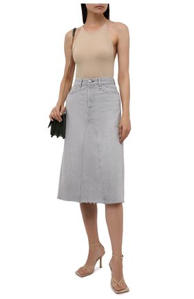 Женская джинсовая юбка RAG&BONE серого цвета по цене 32050 руб., арт. WDD21P1B35W5AN | Фото 2 Женская джинсовая юбка RAG&BONE серого цвета, арт. WDD21P1B35W5AN | Фото 2