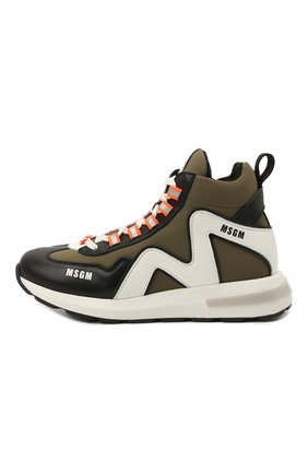 Детские кроссовки MSGM KIDS хаки цвета по цене 25200 руб., арт. 69129/KIPS/NAKAI/KIPS/KIPS/KIPS/36-41 | Фото 2 Детские кроссовки MSGM KIDS хаки цвета, арт. 69129/KIPS/NAKAI/KIPS/KIPS/KIPS/36-41 | Фото 2