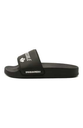 Детские шлепанцы DSQUARED2 черного цвета по цене 7445 руб., арт. 68490/PVC/SCRITTE/29-35 | Фото 2 Детские шлепанцы DSQUARED2 черного цвета, арт. 68490/PVC/SCRITTE/29-35 | Фото 2