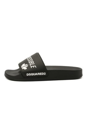 Детские шлепанцы DSQUARED2 черного цвета по цене 8195 руб., арт. 68490/PVC/SCRITTE/36-41 | Фото 2 Детские шлепанцы DSQUARED2 черного цвета, арт. 68490/PVC/SCRITTE/36-41 | Фото 2