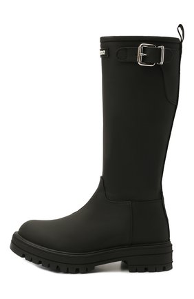 Детские сапоги DSQUARED2 черного цвета по цене 35250 руб., арт. 68583/SCUBA/36-41 | Фото 2 Детские сапоги DSQUARED2 черного цвета, арт. 68583/SCUBA/36-41 | Фото 2 (Материал внутренний: Текстиль; Материал внешний: Экокожа)