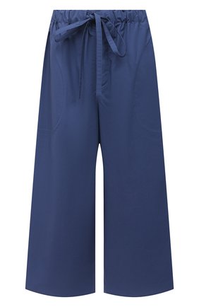 Женский хлопковые кюлоты LOEWE синего цвета по цене 39950 руб., арт. H616Y04X06/W | Фото 1 Женский хлопковые кюлоты LOEWE синего цвета, арт. H616Y04X06/W | Фото 1 (Материал внешний: Хлопок; Стили: Гламурный; Женское Кросс-КТ: Кюлоты-брюки; Длина (брюки, джинсы): Укороченные)