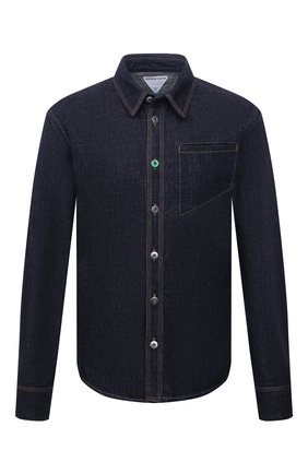 Мужская джинсовая рубашка BOTTEGA VENETA темно-синего цвета по цене 103500 руб., арт. 666067/V0W20 | Фото 1