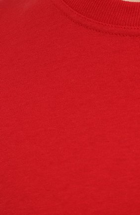 Мужская хлопковая футболка BOTTEGA VENETA красного цвета, арт. 649055/VF1U0 | Фото 5 (Принт: Без принта; Рукава: Короткие; Длина (для топов): Стандартные; Материал внешний: Хлопок; Стили: Минимализм)