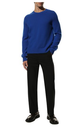 Мужской шерстяной свитер BOTTEGA VENETA синего цвета по цене 56550 руб., арт. 638771/V07J0 | Фото 2 Мужской шерстяной свитер BOTTEGA VENETA синего цвета, арт. 638771/V07J0 | Фото 2